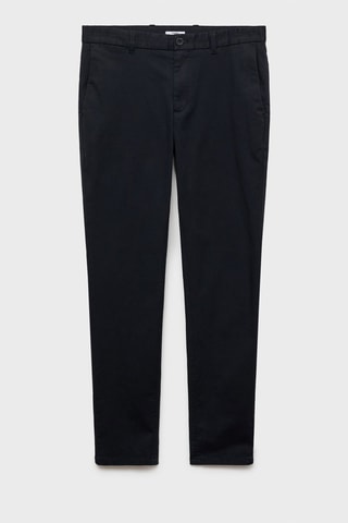 Pantalon Barna slim-fit en sergé - Bleu marine