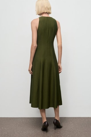 Robe évasé à godets - Vert