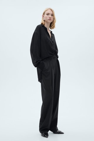 Pantalon droit pinces - Gris