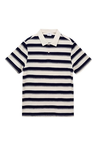 Polo 100 % coton rayures - Bleu