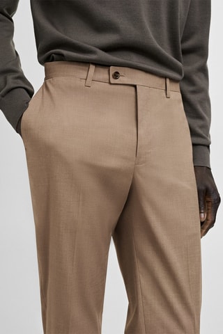 Pantalon costume Milán slim-fit - Beige