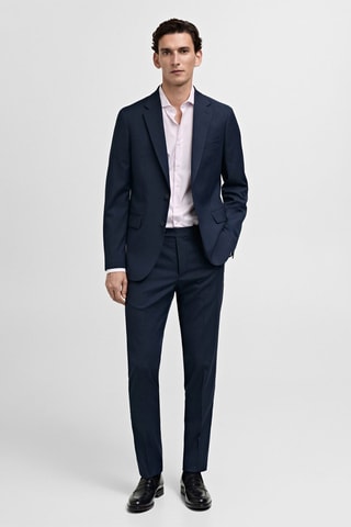 Chemise costume slim fit 100 % coton - Rose