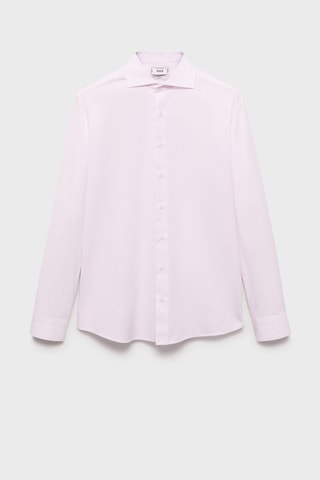 Chemise costume slim fit 100 % coton - Rose