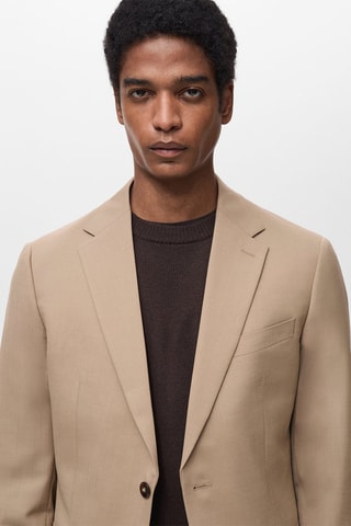 Veste costume Turin 100 % laine vierge - Beige