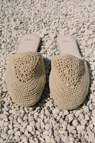 Tennis en coton tressé - Beige