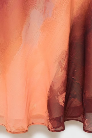 Robe - Beige et bordeaux