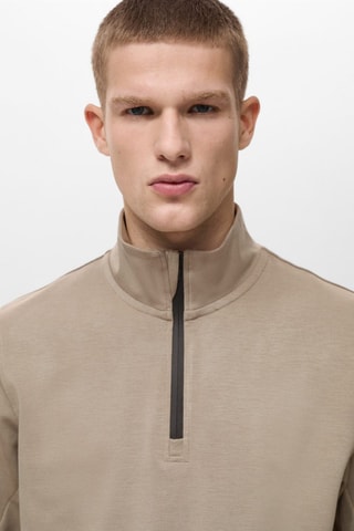 Sweat-shirt zippé COOLMAX® - Beige