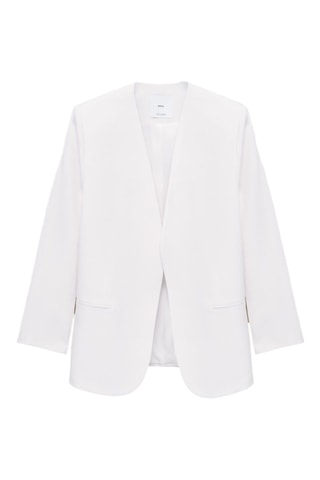 Blazer en mélange de lyocell et de lin - Blanc