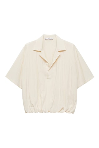 Chemise crop bouffante - Jaune
