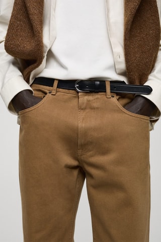 Jean coton straight-fit - Marron