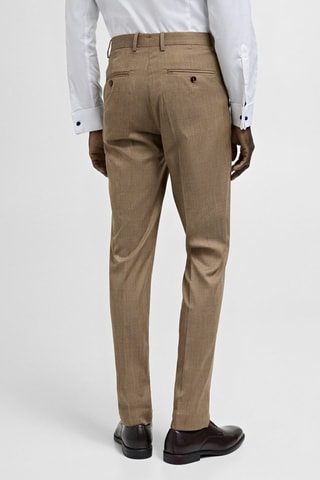 Pantalón traje Milán príncipe de Gales - Marrón