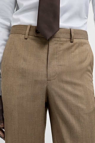 Pantalón traje Milán príncipe de Gales - Marrón