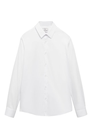 Chemise slim-fit en coton - Blanc