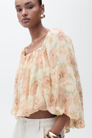 Blouse à dos ouvert - Blanc