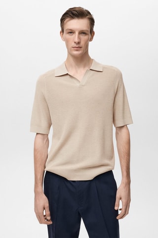 Polo punto estructura - Beige