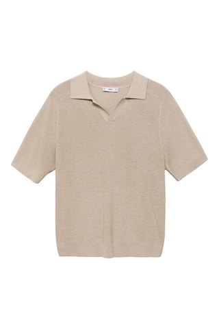 Polo punto estructura - Beige