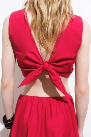 Top crop nœud dos - Rouge