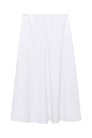 Jupe coton évasée - Blanc