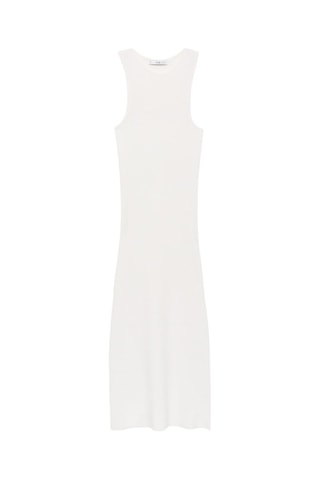 Robe maille emmanchures américaines - Blanc