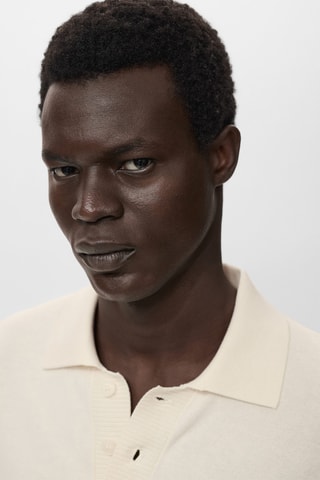 Polo maille coton - Blanc