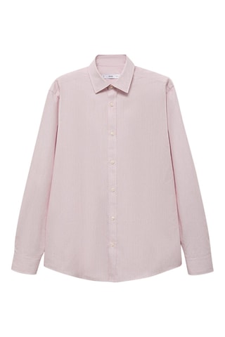 Chemise 100 % coton rayures slim-fit - Rouge