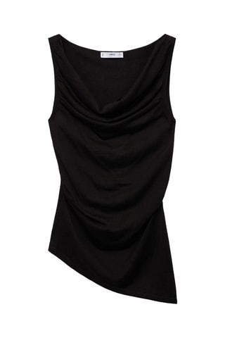 Top en maille drapé - Noir