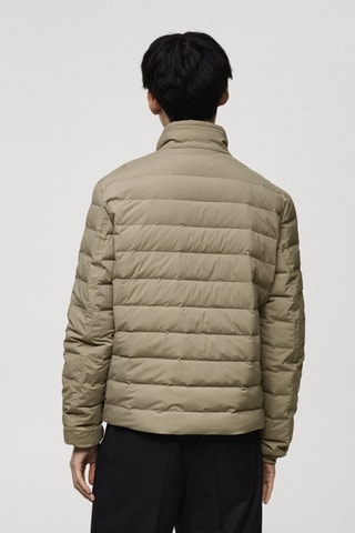 Veste matelassée rembourrage duvet et plumes - Marron