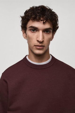 Sweat-shirt coton regular-fit - Bordeaux