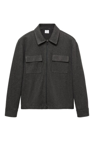 Veste en flanelle poches regular fit - Gris