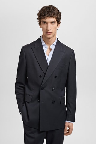 Veste de costume Monaco croisée slim-fit - Bleu marine