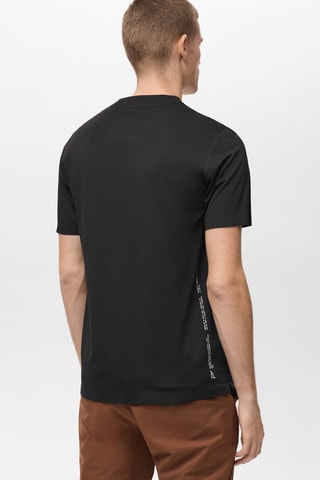 T-shirt slim-fit imprimé COOLMAX® -fit - Noir
