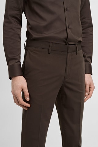 Pantalon costume Parí super slim-fit - Marron