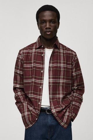 Chemise à carreaux - Bordeaux