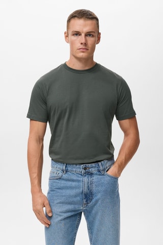 T-shirt slim-fit 100 % coton - Marron