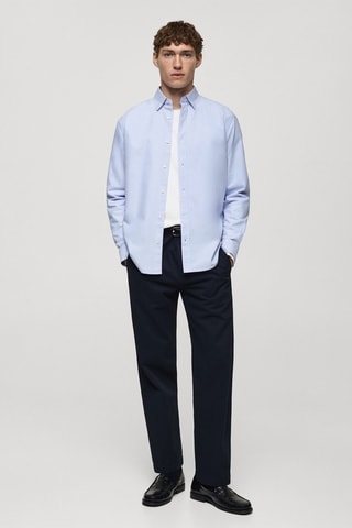 Chemise oxford 100 % coton - Bleu