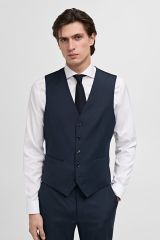 Gilet de costume slim fit - Bleu marine