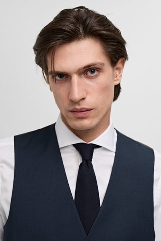 Gilet de costume slim fit - Bleu marine