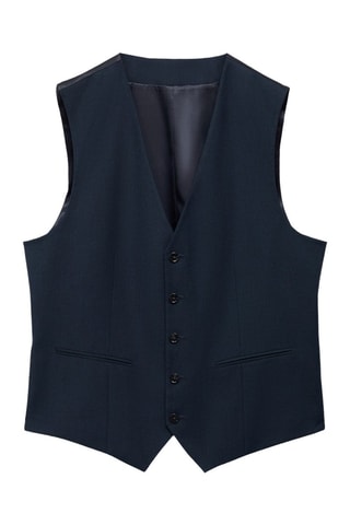 Gilet de costume slim fit - Bleu marine