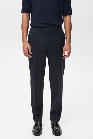 Pantalon de costume en laine froide - Bleu
