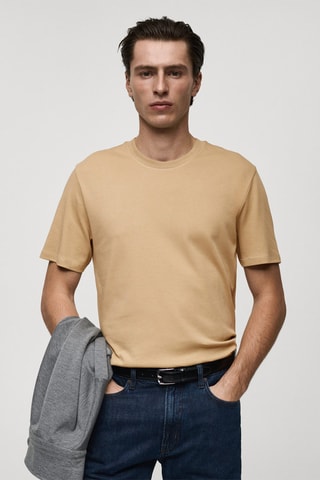 T-shirt regular fit - Marron