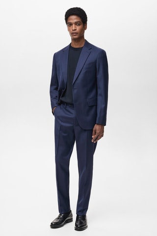 Veste costume Turin 100 % laine vierge - Bleu