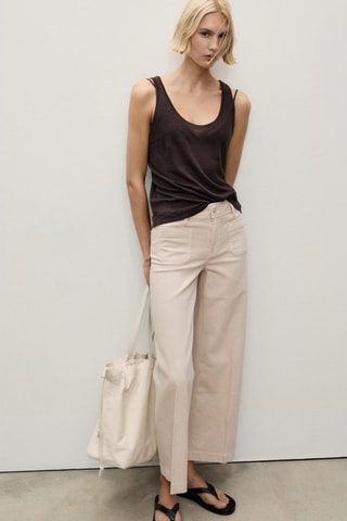 Jean wideleg poches - Beige