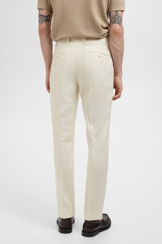 Pantalon costume Amalfi 100 % lin slim-fit - Blanc