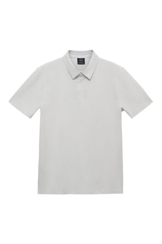 Polo coton piqué - Blanc