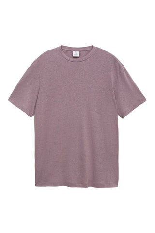 T-shirt lin slim-fit - Violet