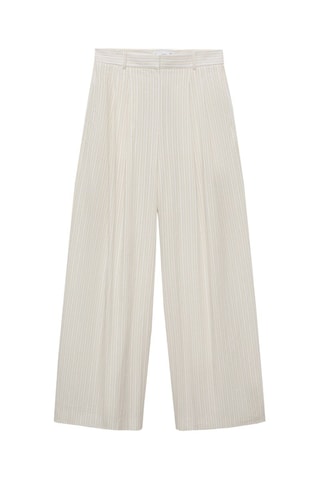 Pantalon large à rayures - Gris clair