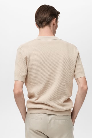 Chemise en maille structurée - Beige