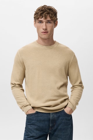 Pull-over en maille fine - Beige