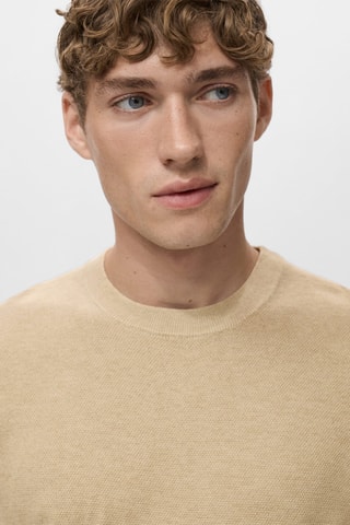 Pull-over en maille fine - Beige