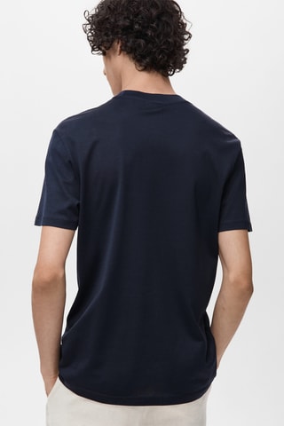 T-shirt 100 % coton regular-fit - Bleu marine